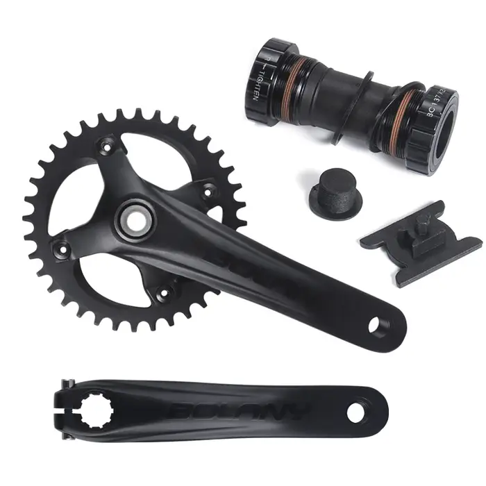 BOLANY Pédalier Intégré pour Vélo Plateau 104BCD Pédalier pour VTT Alliage d'Aluminium BB68 170mm 32