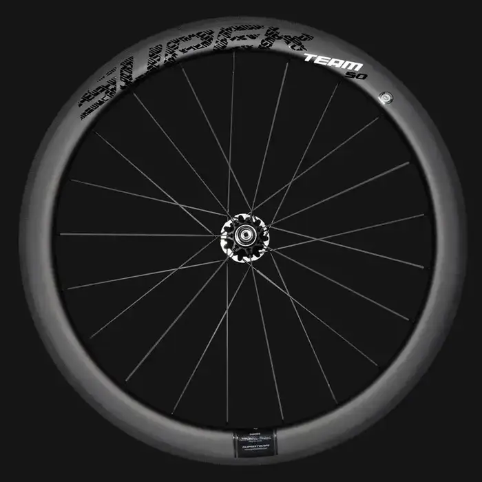 SUPERTEAM Classic Pro R25-50 700C Roues de vélo de route en carbone Clincher Tubeless Frein sur jant