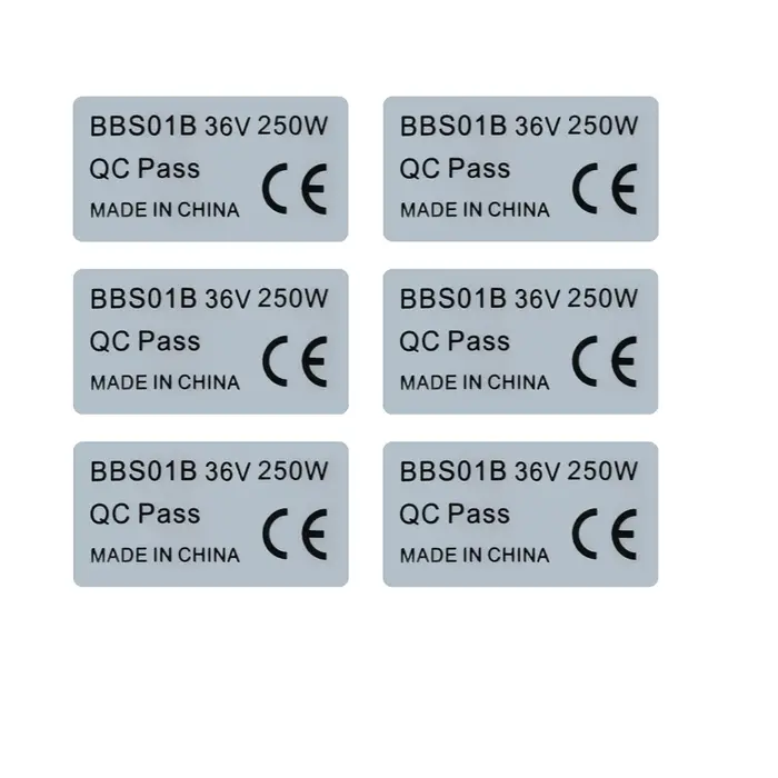 Autocollants de vélo électrique 36V 250W