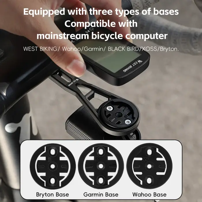 WEST BIKING – support d'ordinateur de cyclisme pour Garmin/Bryton/Wahoo