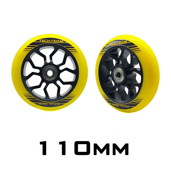 Roues de scooter en alliage d'aluminium et PU 88A haute élasticité 100mm 110mm 120mm pour vitesse de précision et confort de glisse