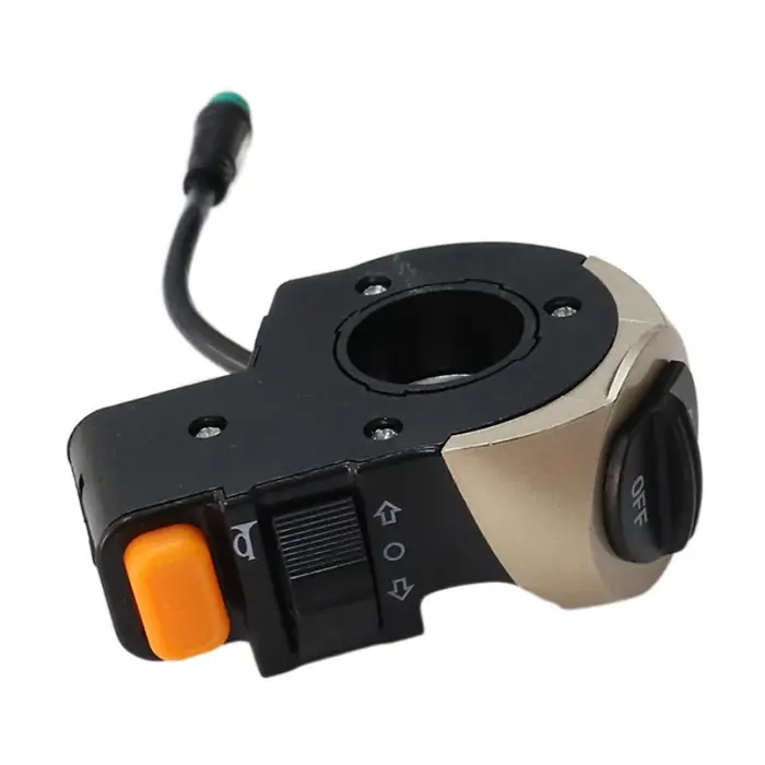 Contrôleur de guidon léger en ABS noir avec interrupteur d'éclairage et clignotants pour scooter électrique Kugoo M4 Pro usage urbain durable