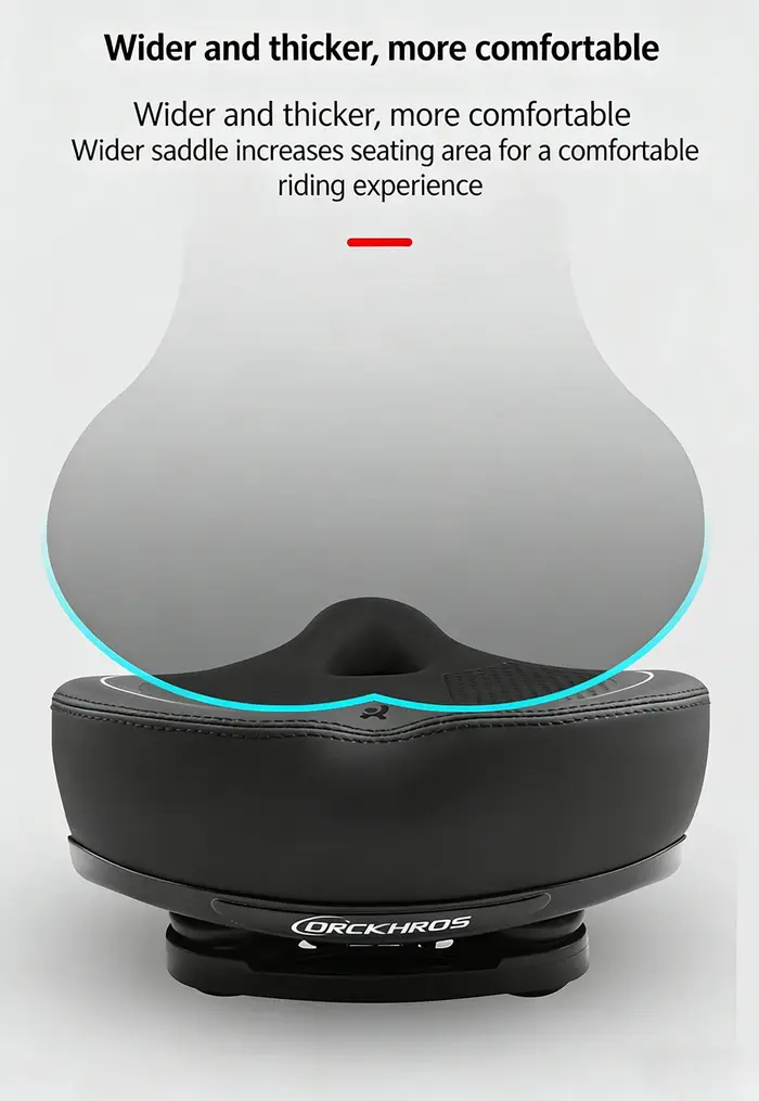 DRCKHROS Selle de vélo confortable à double absorption des chocs