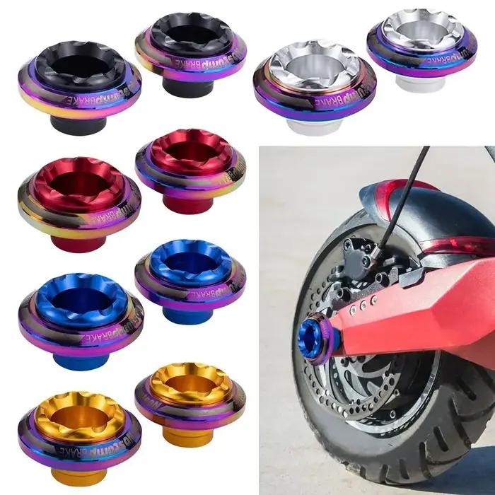 Protections anti-chute et amortisseurs de chocs en alliage d'aluminium pour scooter électrique moto et vélo urbain noir jaune