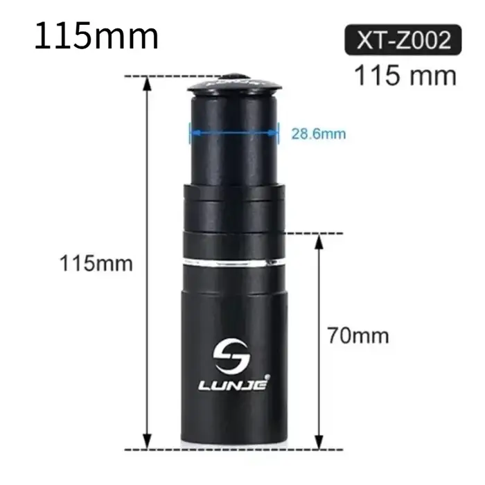Extension de rehausseur de tige de vélo en alliage d'aluminium, extension de tige de vélo réglable, rehausseur de guidon de vélo, fourche avant, accessoire de vélo