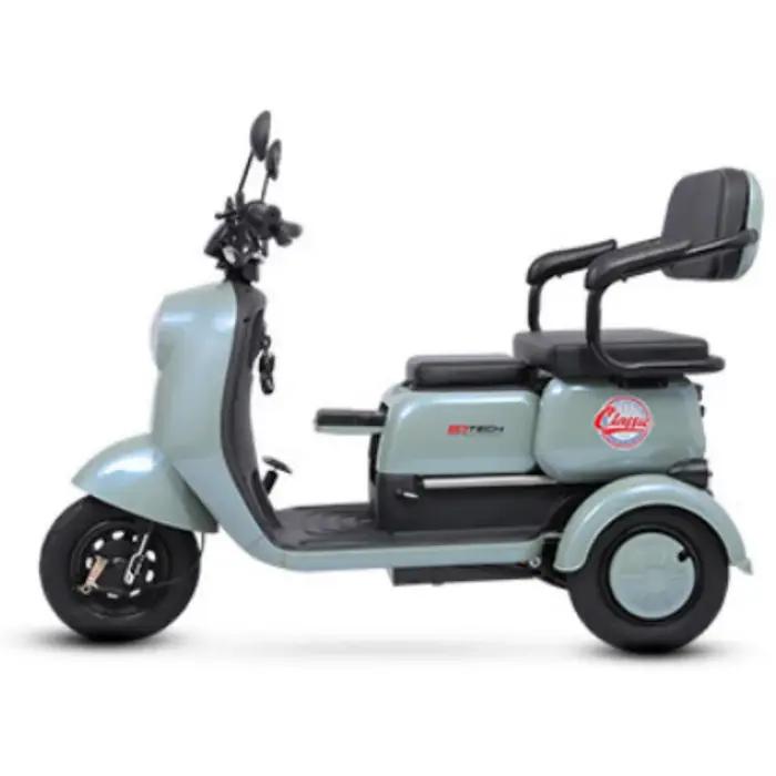 Scooter de mobilité rose Parent enfant 3 places 800w60v 3 roues avec siège enfant Tricycle électriqu