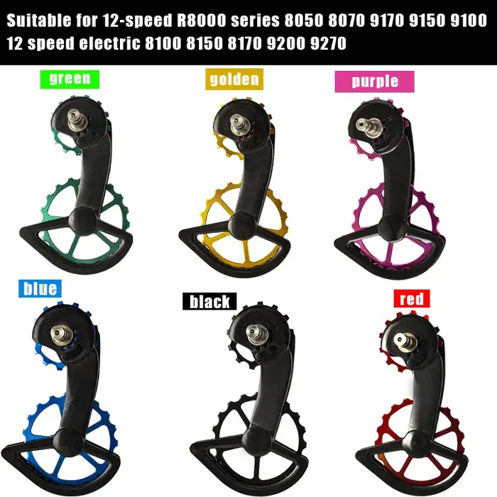 Roue de guidage arrière en carbone CS pour vélo de route avec roulement en céramique pour Shimano 105/R7000 R8000/R8050/R9100/R9150SS SRAM Red AXS