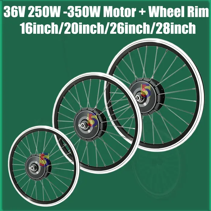 Moteur de jante de roue intégré 16 pouces/20 pouces/26 pouces/28 pouces