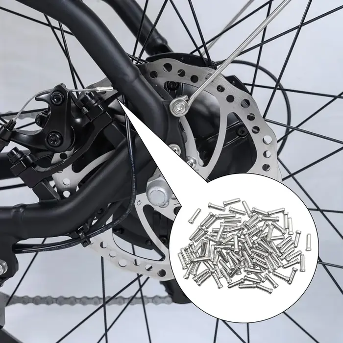Embouts de câble de frein et de dérailleur en aluminium pour vélo