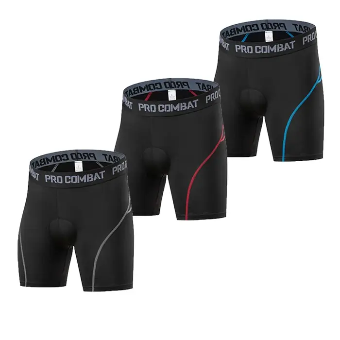 Shorts de cyclisme respirants en mesh avec coussinets en gel antichoc pour VTT