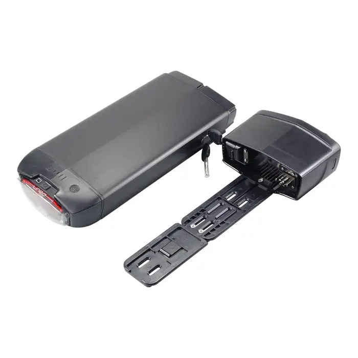 Batterie de vélo électrique EVRYjourney FATTIRE 500W pour porte-bagages arrière 48V 10.4Ah 12Ah 14Ah avec feu
