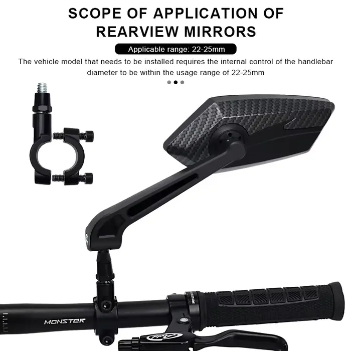 Rétroviseur de vélo bicolore grand Angle réflecteur clair large gamme rétroviseurs de vélo cyclisme 