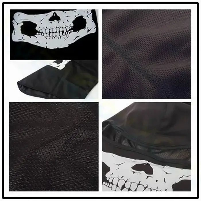 Cagoule imprimé tête de vélo, 1/2/3/4/5 pièces, chapeau de moto, masque complet, coupe-vent, tête de