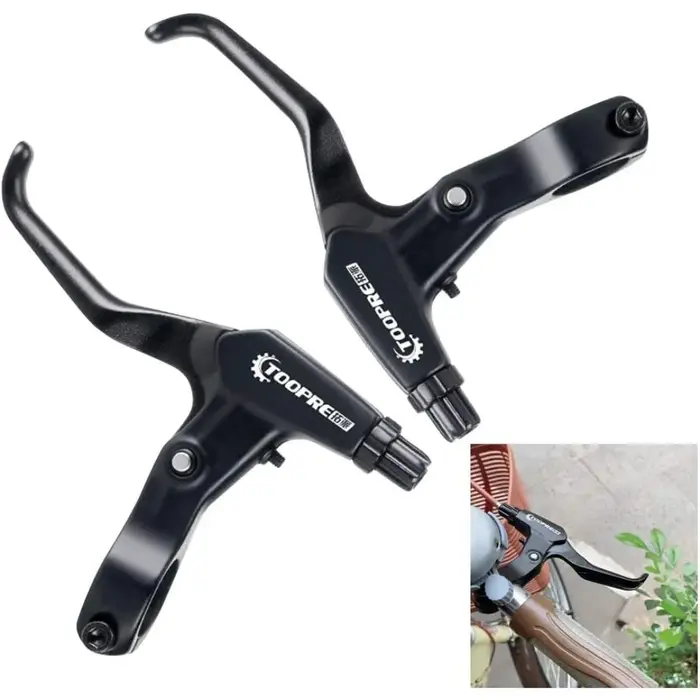 1 paire de leviers de frein de vélo en alliage d'aluminium