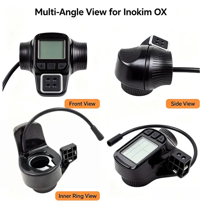 Accessoires de réparation pour trottinette électrique INOKIM OX OEM 60V avec écran LCD intégré et accélérateur à pouce pour contrôle de vitesse