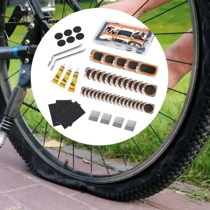 Kits de réparation de pneus de vélo portables avec leviers