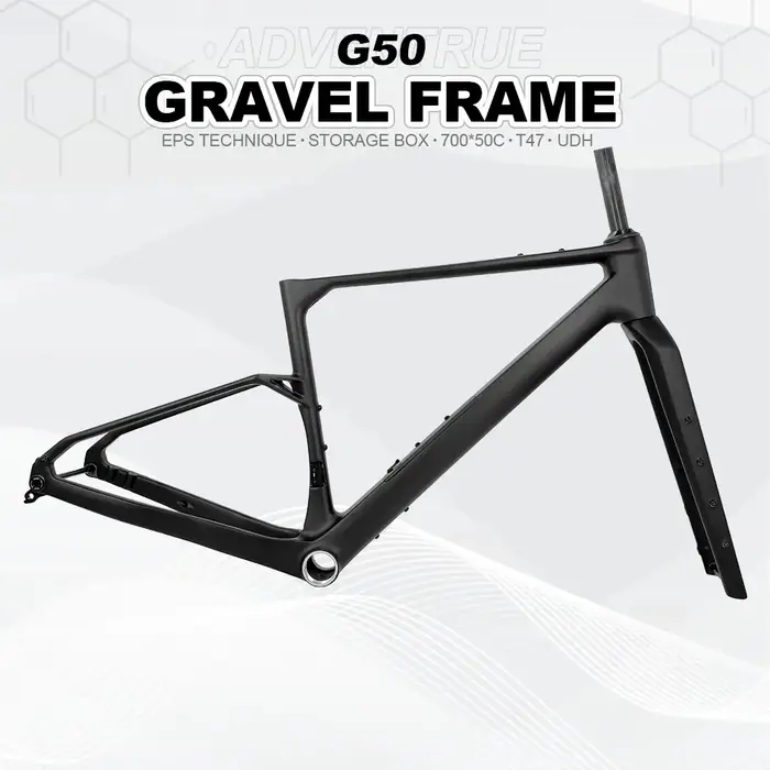 Cadre de vélo en gravier de carbone G50 2026 700C * 50C UDH