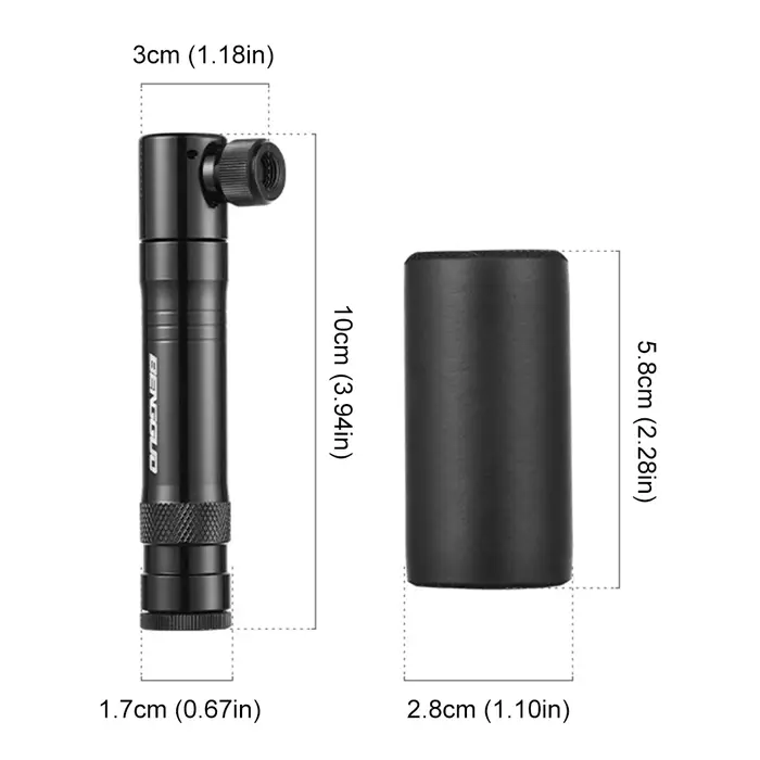 Gonfleur d'air CO2 avec Kit de réparation de pneus Tubeless Schrader et Valve CO2