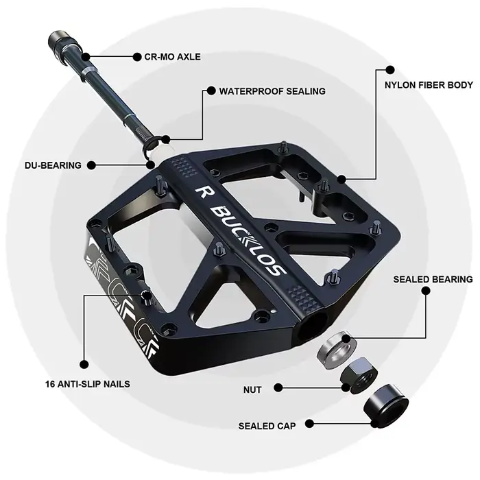 BUCKLOS pédale de vélo plate-forme