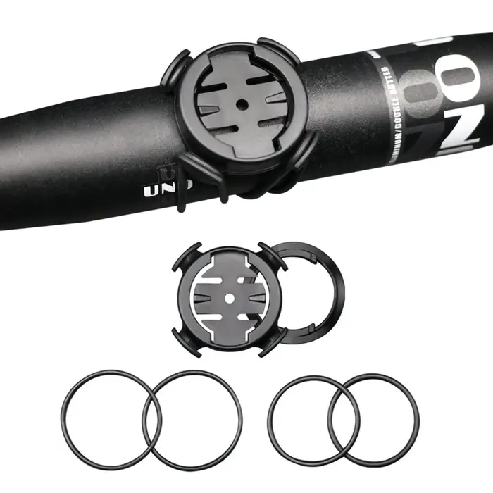 Support d'ordinateur quart de tour pour bord de vélo, pour tige ou guidon Garmin, bandes de caoutcho
