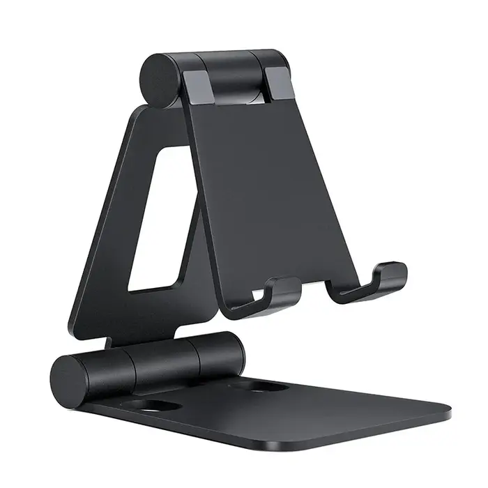 Support de téléphone portable double pliant en aluminium
