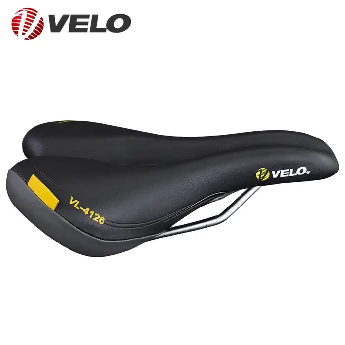 Selle de vélo pour femme VELO VL-4126 en cuir et PU respirant confortable pour VTT et vélo de route avec 6 coloris