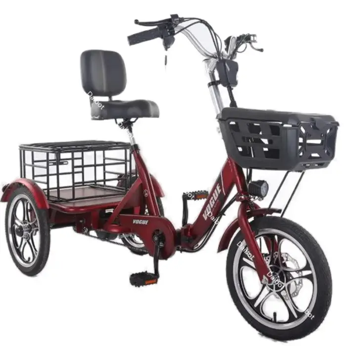 Tricycle électrique pliable pour adultes, 3 roues pour personnes âgées, vélo électrique familial 400