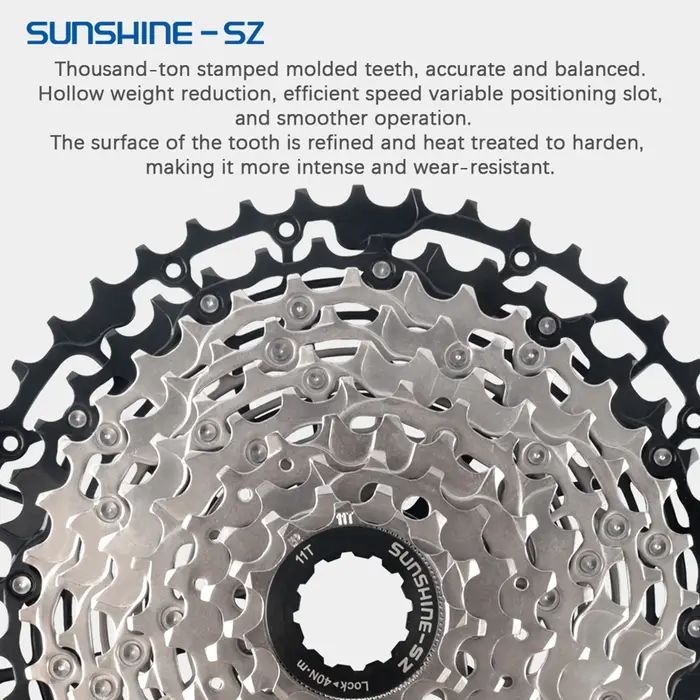 SUNSHINE – Cassette de vélo de montagne 8 9 10 11 12 vitesses