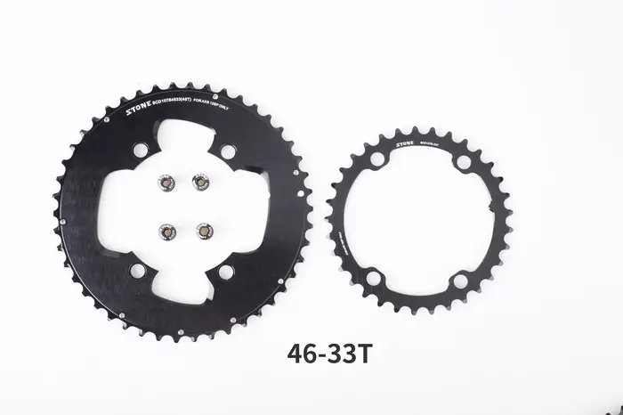 STONE107BCD – Double plateau rond pour vélo, 2 pièces, pour FORCE ETAP Flattop AXS 12S 54T 41T 46T 4