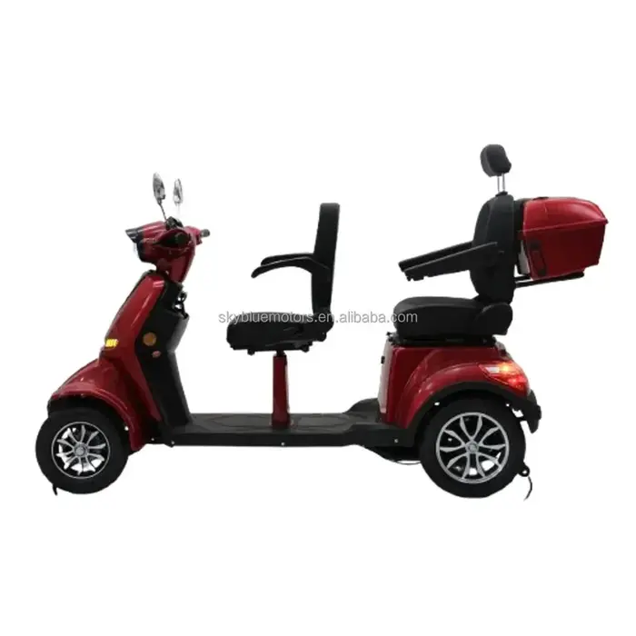 Scooter électrique à Double siège pour personnes âgées, Scooter de mobilité à 4 roues, 1000W, robust