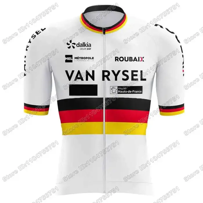 Maillot de Cyclisme Équipe Van-Rysel-Roubaix 2026 Allemagne,Vêtements de Cyclisme Champion d'Allemag