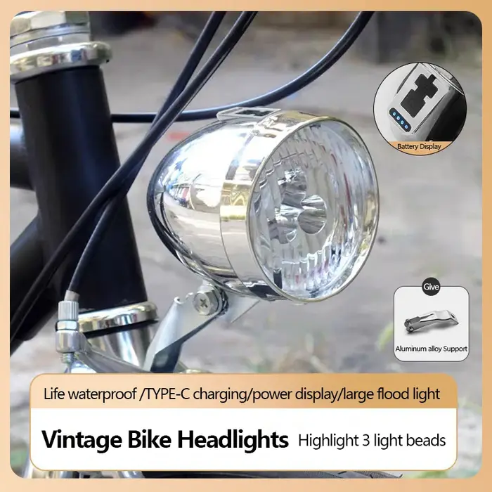 3 LED rétro vélo avant lumière