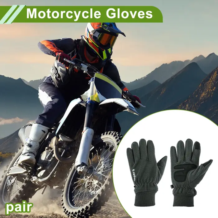 X Autohaux Gants de cyclisme pliables à doigts complets pour hommes