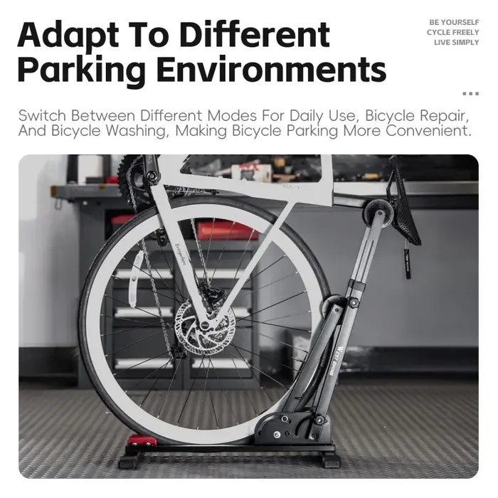 WEST BIKING – Support de stationnement de vélo 3 en 1, Support de réparation pliable en acier au carbone, rangement intérieur, Support de vélo de route et vtt, affichage au sol