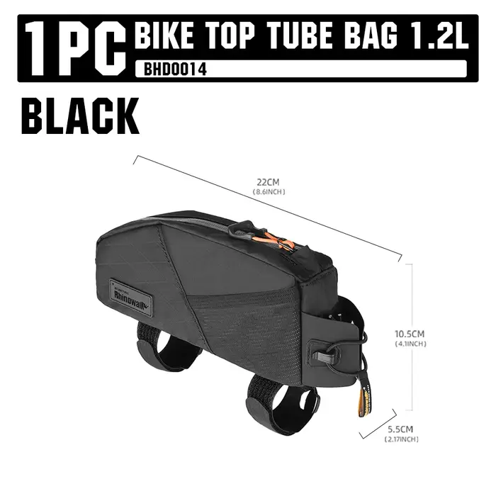 Rhinowalk 1.2L/2.1L sac de Tube supérieur avant de vélo résistant à l'eau pour bagages de vélo de gr