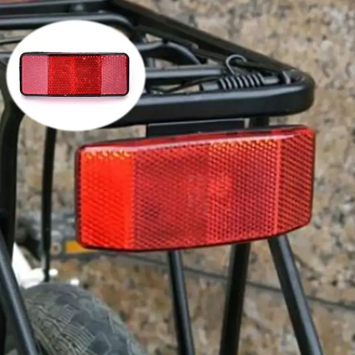 1 pièce Disque réflecteur de sécurité pour vélo, rouge, pour porte-bagages arrière, avec 2 trous, di