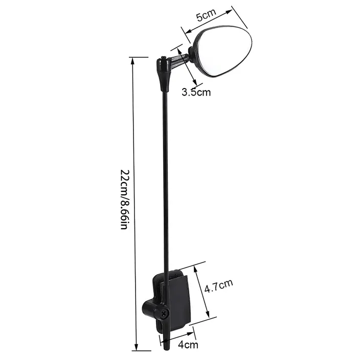 Miroirs de sécurité pour casque de vélo ABS