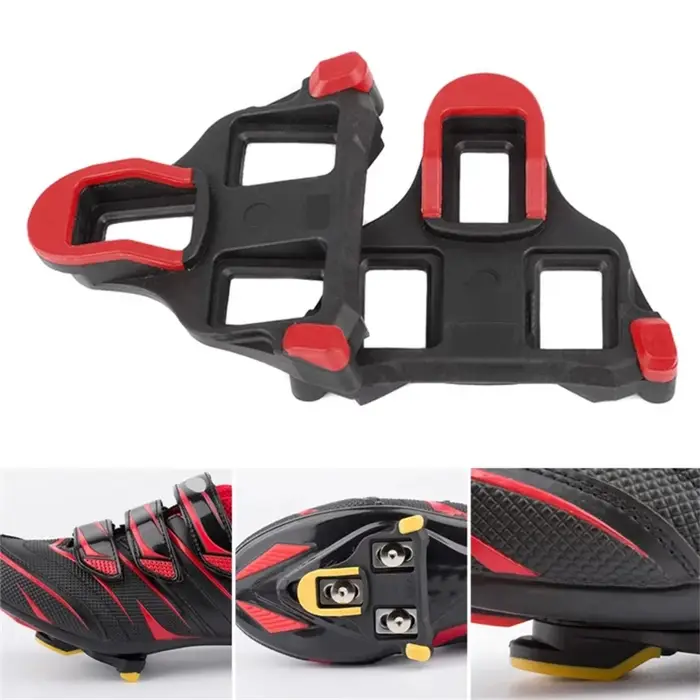 Cales de vélo autobloquantes pour pédales de cyclisme, jeu de 6 cales à flottation de 6 degrés, cales de vélo SPD-SL pour vélos de route, cyclisme en salle et route