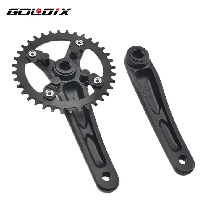 GOLDIX – pédalier de vélo à trou carré 104BCD, plateau unique forgé en alliage d'aluminium, longueur