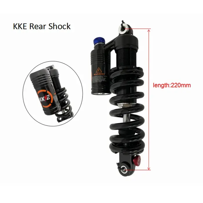 KKE-Amortisseur arrière artériel, suspension pour VTT électrique, vélo électrique, 220mm