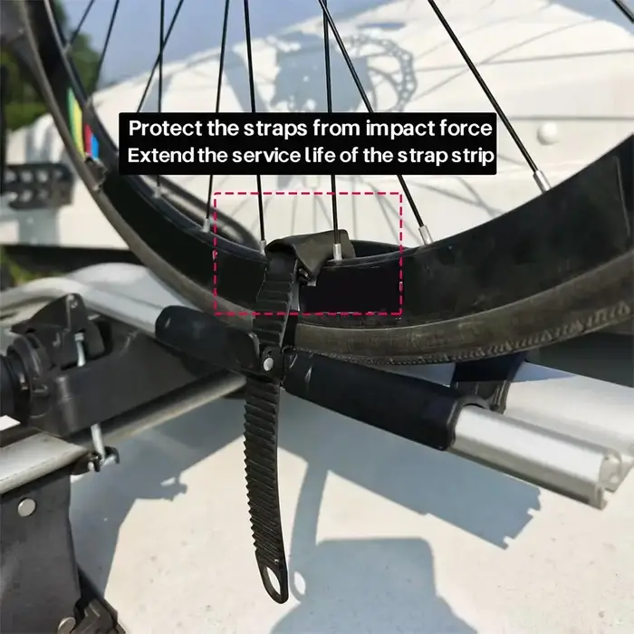 Sangles d'adaptateur de roue de vélo pour galerie de toit, 2 pièces, avec coussin pour un Transport