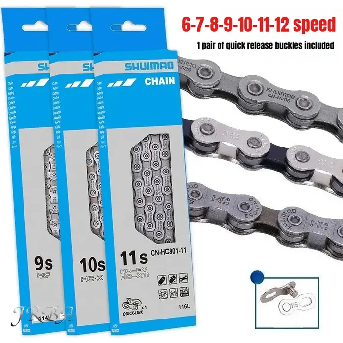 Chaîne de vélo 10v 11v 12v 6/7/8/9/11 vitesses 116/126L VTT Chaînes d'origine pour VTT Pièces de vélo