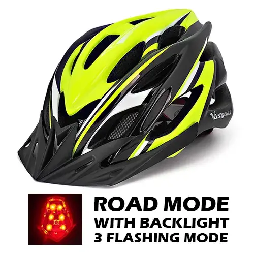 VICTGOAL Casque de vélo Ultralight Feux arrière pour hommes LED Tailling avec pare-soleil MTB Road Bike