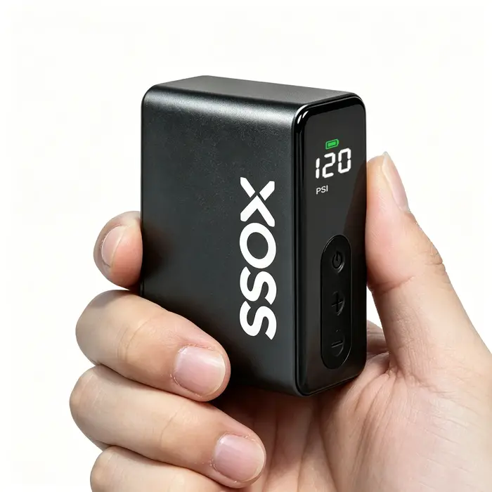 Pompe à vélo électrique XOSS AirCube2 120 PSI, mini pompe à air portable, gonfleur rechargeable, acc