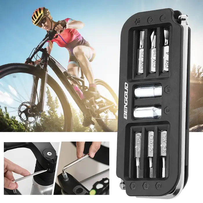 10 en 1 vélo multi-outils en acier cyclisme combinaison outils d'entretien multifonctionnel Portable