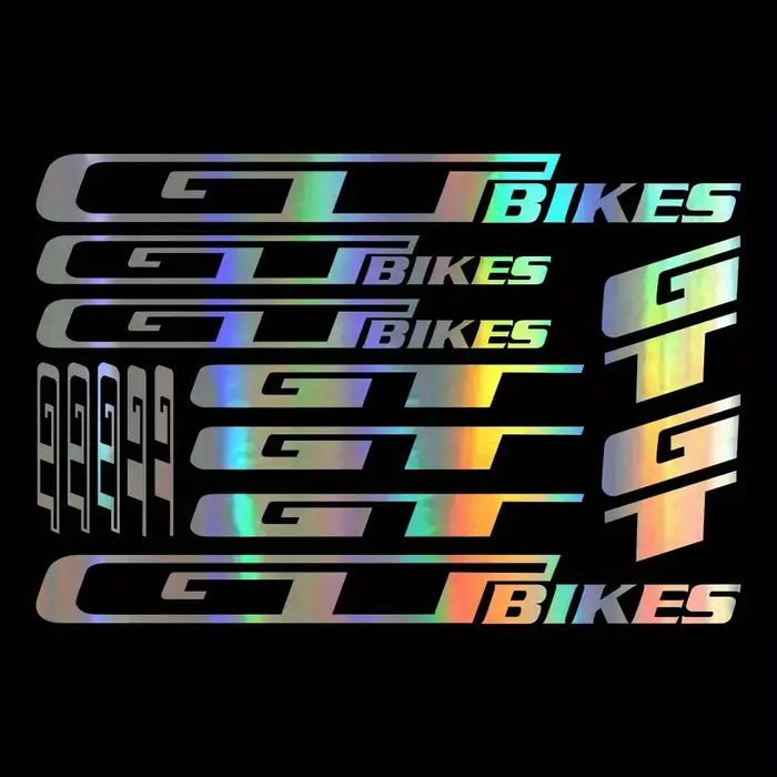 Autocollant créatif pour casque de vélo, 14 pièces/feuille, pour accessoires de vélo GT, feuille d'a
