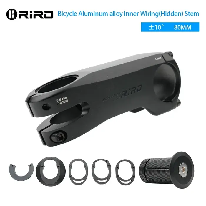 RIRO tige de guidon de vélo 28.6/31.8mm câblage intérieur