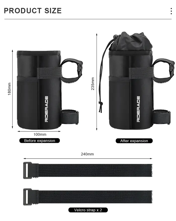 Sacoche multifonction portable pour guidon de vélo