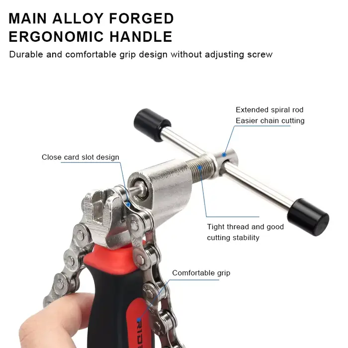 Extracteur de goupille de chaîne de vélo en acier inoxydable, séparateur de maillons de vélo de rout