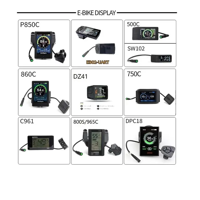 Ebike Bafang UART moteur d'entraînement central M315 M615 M215 BBS01 BBS02B 36V 48V 250W 350W 500W 48V750W vélo électrique